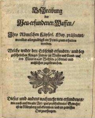 Beschreibung eines Hinterladergewehres