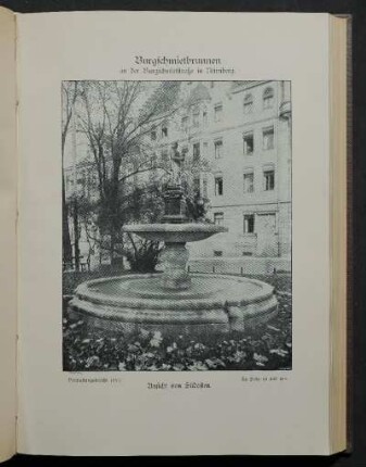 31) Burgschmietbrunnen an der Burgschmietstraße in Nürnberg. Ansicht von Südosten.