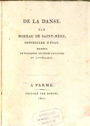 De la Danse