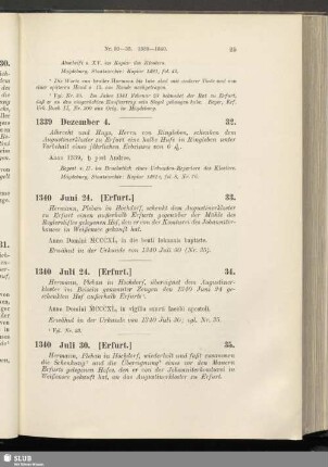 33. 1340, Juli 24. [Erfurt]
