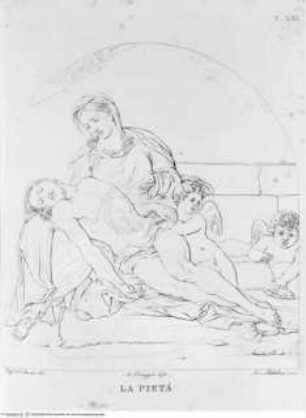 Real Museo Borbonico / descritto ed illustrato da Erasmo Pistolesi, Band 1., Pietà (Taf. LXI)