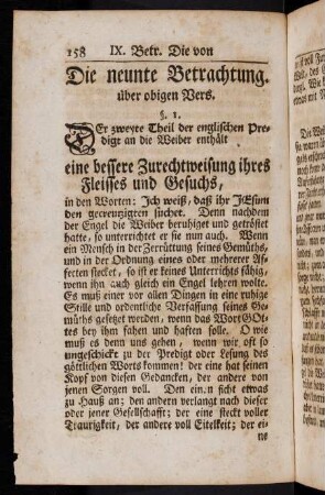 158-172, Die neunte Betrachtung