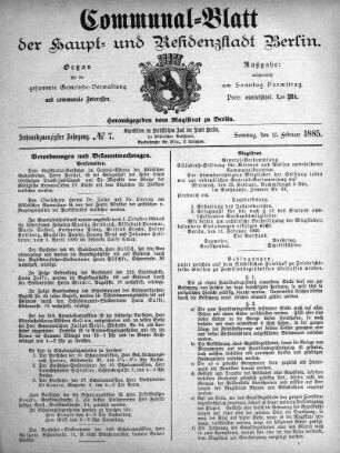 1885,7: No. 7, 15. Februar 1885
