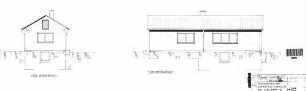 Kornwestheim Pbf: Nebengebäude Aufenthaltsgebäude b.Stw.10 Süd und Westansicht