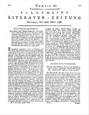 Medicinischer Briefwechsel. St. 1. Von einer Gesellschaft Aerzte herausgegeben. Halle: Gebauer 1785