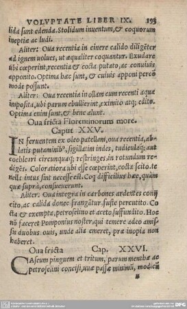 Ova fricta Florentinorum more. Caput XXV.