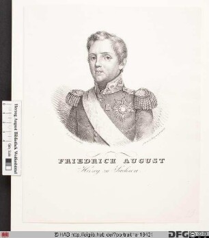 Bildnis Friedrich August II., König von Sachsen (reg. 1836-54)