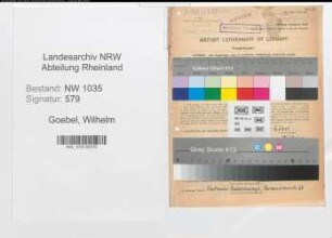 Entnazifizierung Wilhelm Goebel , geb. 27.12.1899 (Aufseher)