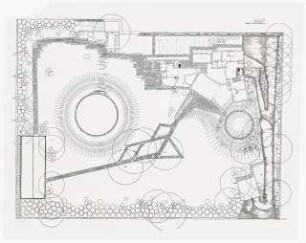Haus und Garten Paul Neuerburg, Köln-Marienburg: Lageplan Räumliches Konzept 1:100