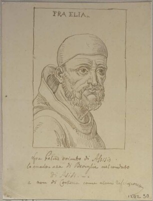 Eine Kopie nach einem Porträt des Elias von Cortona