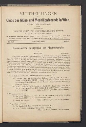 N° 113. October 1899. Wien