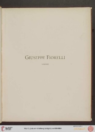 Widmung (Giuseppe Fiorelli)