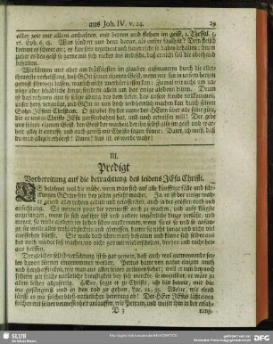 III. Predigt Vorbereitung auf die betrachtung des leidens Jesu Christi