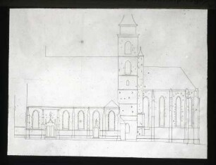 Stiftskirche, Südseite mit Steinmetzzeichen