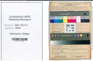 Entnazifizierung Walter Hermanns , geb. 09.03.1901 (Bauer)