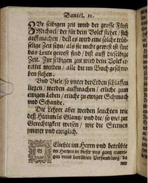 Leichpredigt: Daniel 12.
