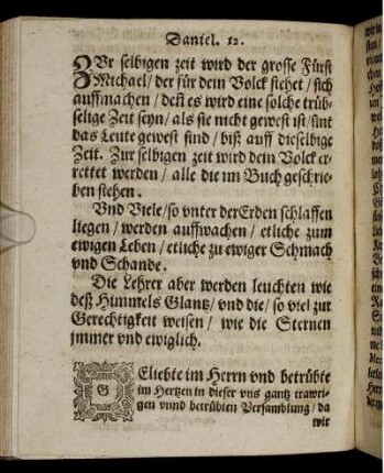 Leichpredigt: Daniel 12.
