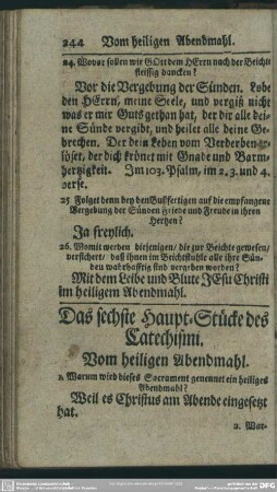 Das sechste Haupt-Stücke des Catechismi