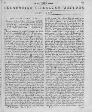 Jaekel, E.: Der germanische Ursprung der lateinischen Sprache und des römischen Volkes. Breslau: Korn 1830