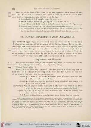 XIII. Copper Implements and Ornaments