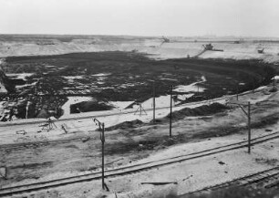 Braunkohletagebau : Schipkau. Tagebau "Frohe Zukunft" (früher "Anna-Süd"). 1947 wieder in Betrieb genommen