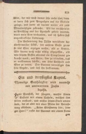 Ein und dreyßigstes Kapitel. - Zwey und dreyßigstes Kapitel.