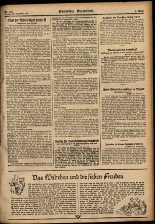 Zweite Ausgabe vom Freitag, den 23. November 1934.