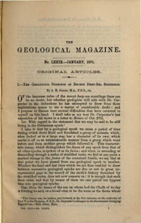 The geological magazine or monthly journal of geology. 8, 8 = No. 79 - 90. 1871
