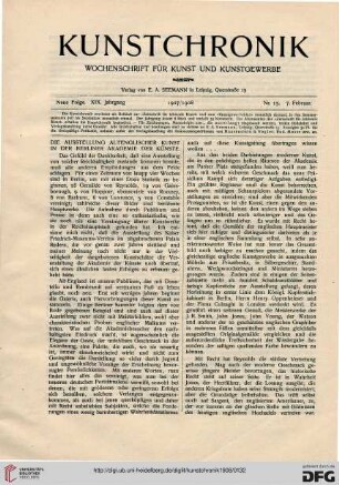 Heft 15 (7. Februar 1908)