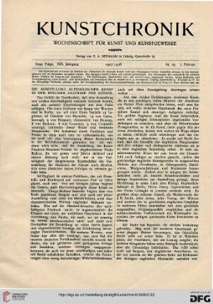 Heft 15 (7. Februar 1908)