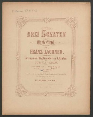 Drei Sonaten für die Orgel. 3, In a-Moll op. 177