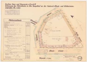Siedlung Attilahöhe, Berlin-Tempelhof: Tankredstraße, Alboinstraße, Attilastraße: Lageplan und Flächennachweis