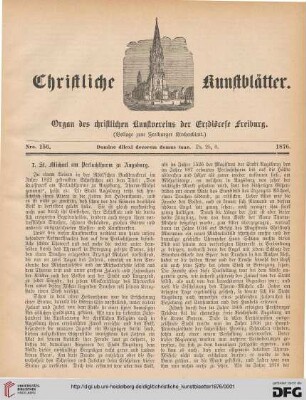15: Christliche Kunstblätter: Organ des Christlichen Kunstvereins der Erzdiözese Freiburg