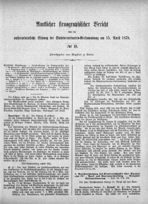 No 19, 15. April 1878