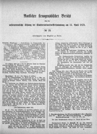 No 19, 15. April 1878