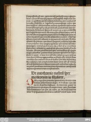 De anothomia vasoru[m] spermaticorum in Muliere