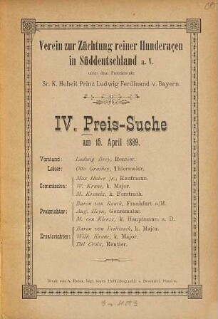Preis-Suche. 4. 1889, 15. Apr.