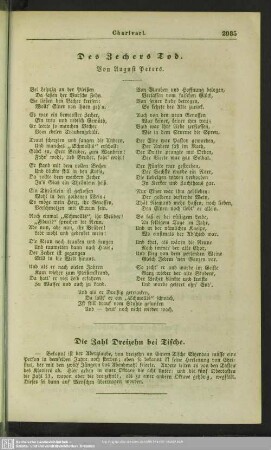 Die Zahl Dreizehn bei Tische