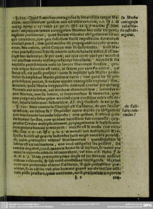 §. 119. In Morbo contagioso cohabitatio iuste denegatur