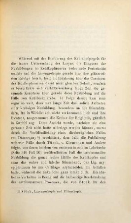 Über das Carcinom des Larynx