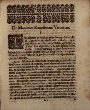 Dissertatio De Moralitate Retorsionum Verbalium Iuxta Disciplinam Christianorum