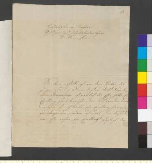 Brief von Martin, Adolph an Goethe, Johann Wolfgang von