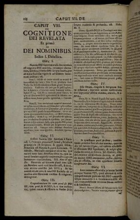 Caput VII. De Cognitione Dei Revelata Et Primo De Dei Nominibus.