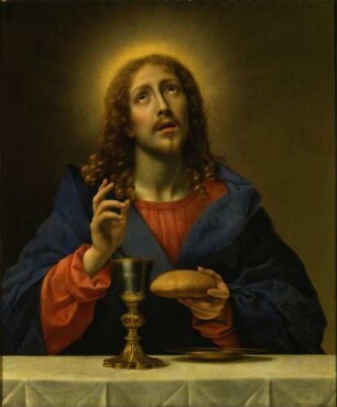 Christus, Brot und Wein segnend