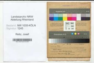 Entnazifizierung Josef Reitz , geb. 23.08.1897 (Techniker)