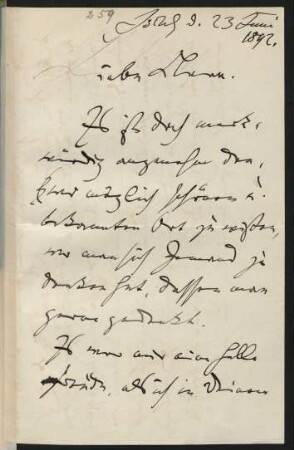 Brief an Clara Schumann : 23.06.1892