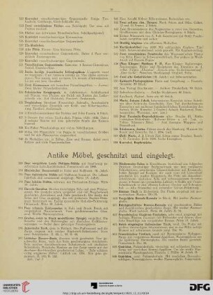 Antike Möbel, geschnitzt und eingelegt (Nr. 589-679)