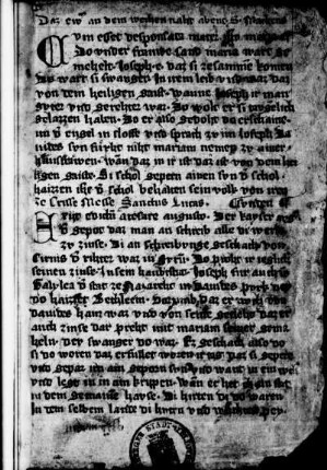 Evangelistar, dt., Temporale und Sanktorale ineinandergeschoben, mit den 4 Passionen