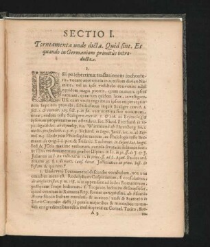 Sectio I. Torneamento unde dicta.