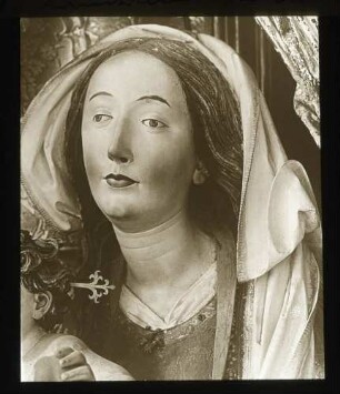 Hochaltar, Mittelschrein, Kopf der Madonna